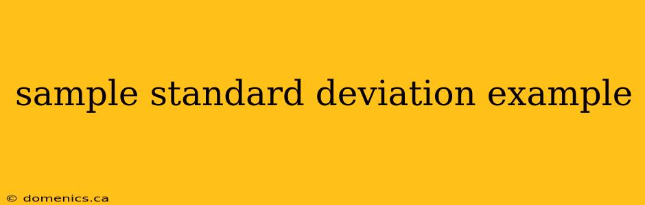 sample standard deviation example