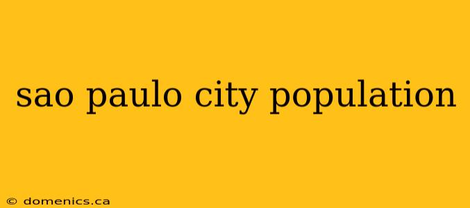 sao paulo city population