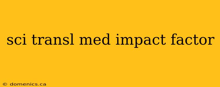 sci transl med impact factor