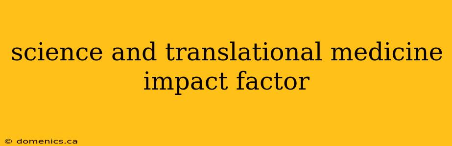 science and translational medicine impact factor