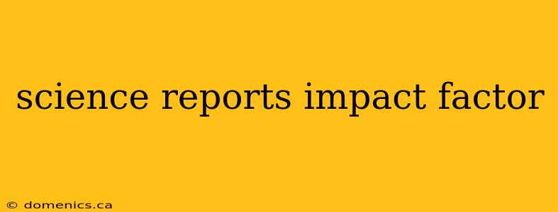 science reports impact factor