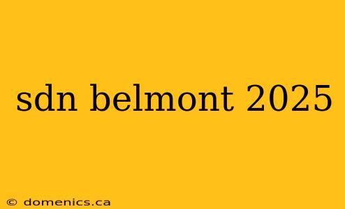 sdn belmont 2025