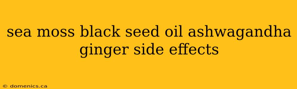 sea moss black seed oil ashwagandha ginger side effects