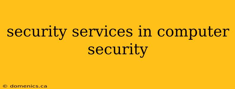 security services in computer security