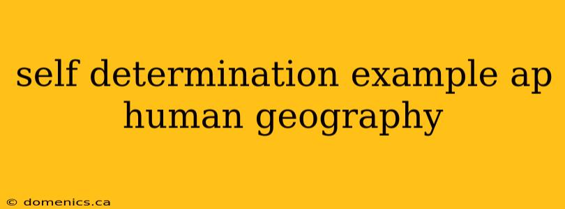 self determination example ap human geography