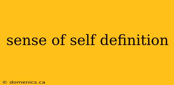 sense of self definition