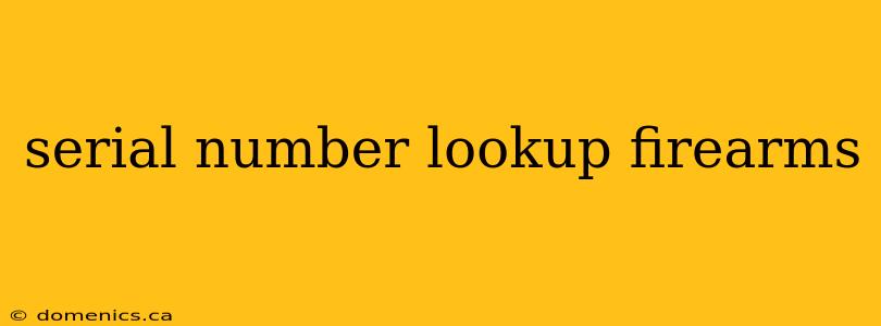 serial number lookup firearms