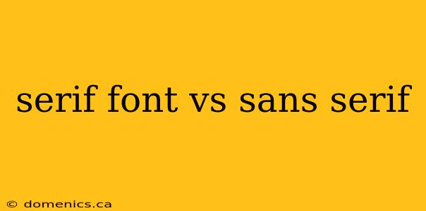 serif font vs sans serif