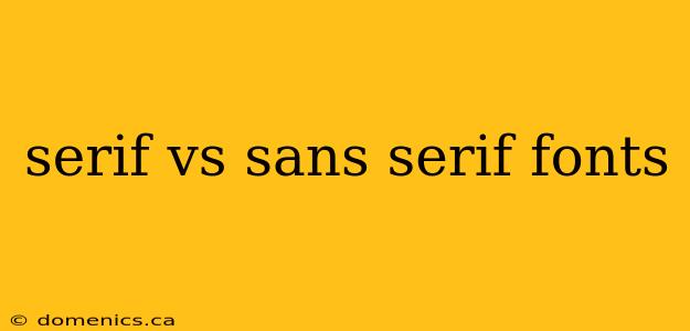 serif vs sans serif fonts