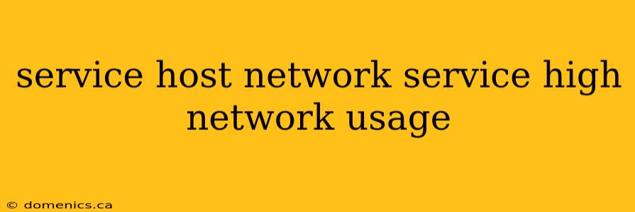 service host network service high network usage