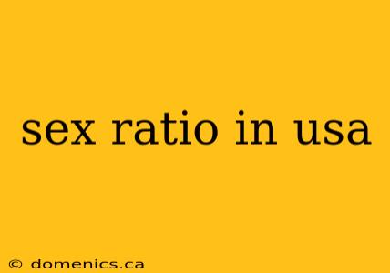 sex ratio in usa