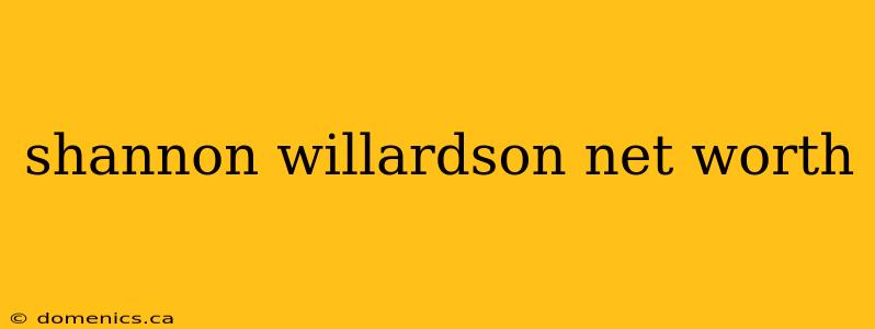 shannon willardson net worth