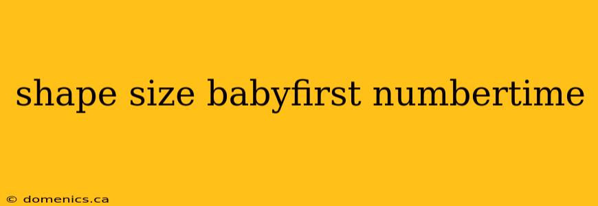 shape size babyfirst numbertime