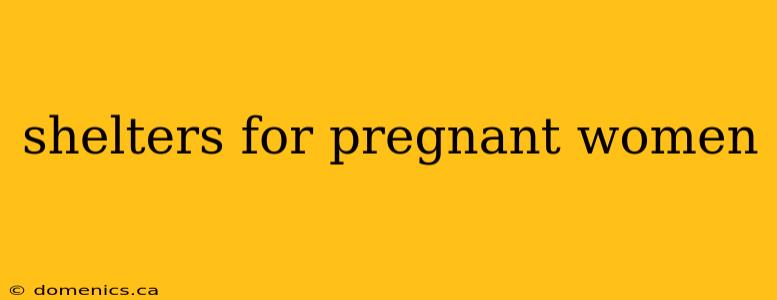 shelters for pregnant women