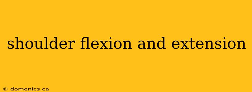 shoulder flexion and extension