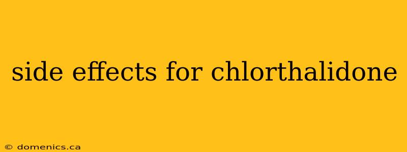 side effects for chlorthalidone