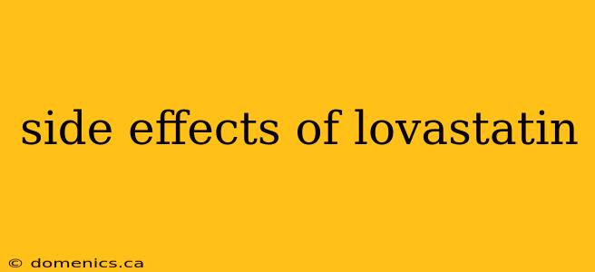 side effects of lovastatin