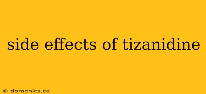 side effects of tizanidine