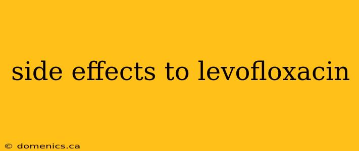 side effects to levofloxacin