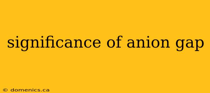 significance of anion gap