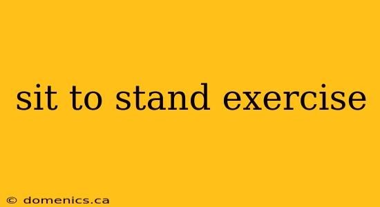 sit to stand exercise