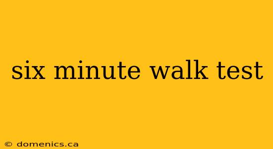 six minute walk test