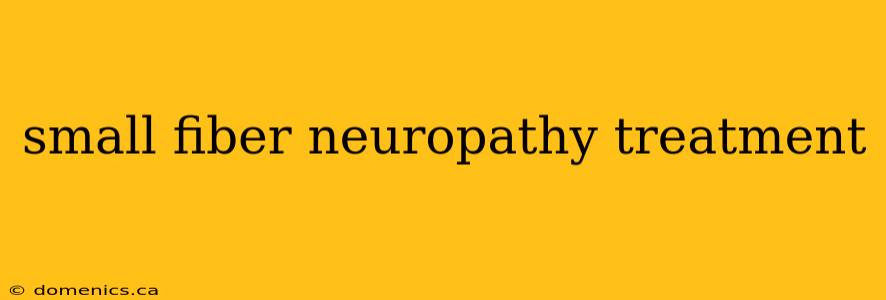 small fiber neuropathy treatment