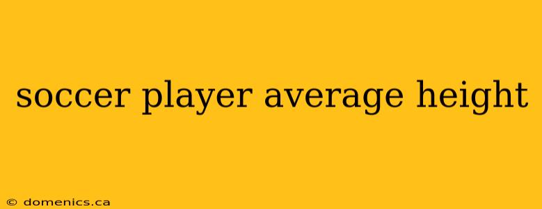 soccer player average height