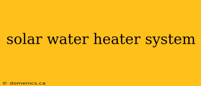 solar water heater system