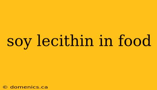 soy lecithin in food