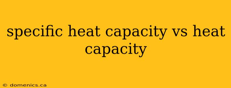 specific heat capacity vs heat capacity