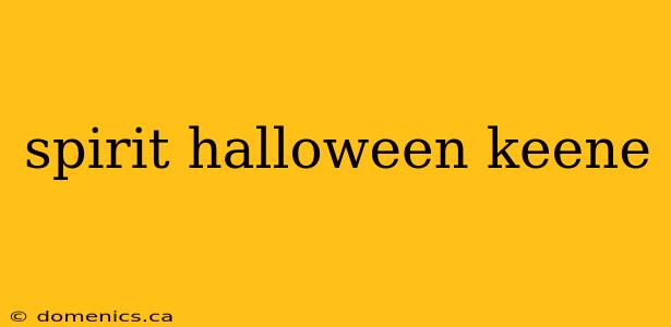 spirit halloween keene