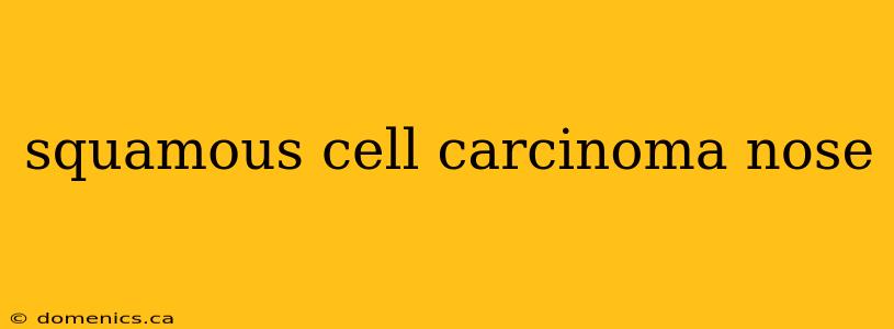 squamous cell carcinoma nose