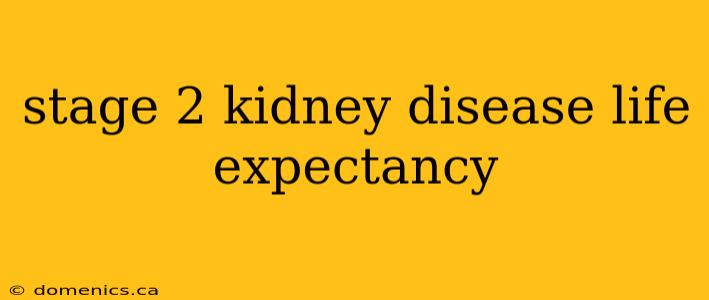 stage 2 kidney disease life expectancy