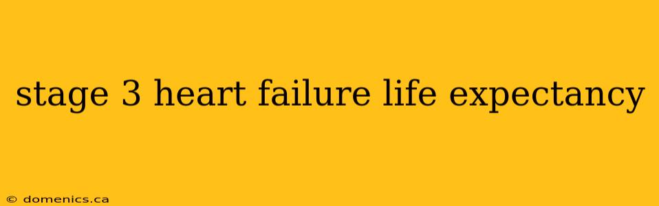 stage 3 heart failure life expectancy