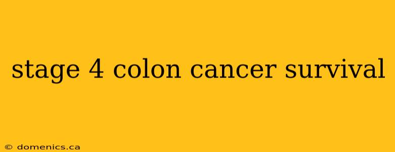 stage 4 colon cancer survival