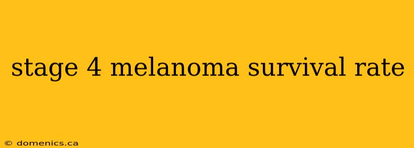 stage 4 melanoma survival rate