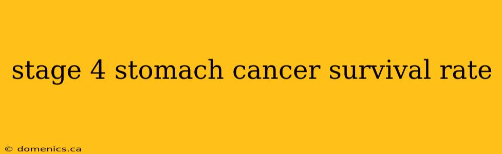 stage 4 stomach cancer survival rate