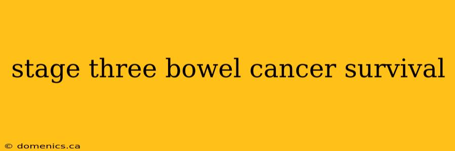 stage three bowel cancer survival