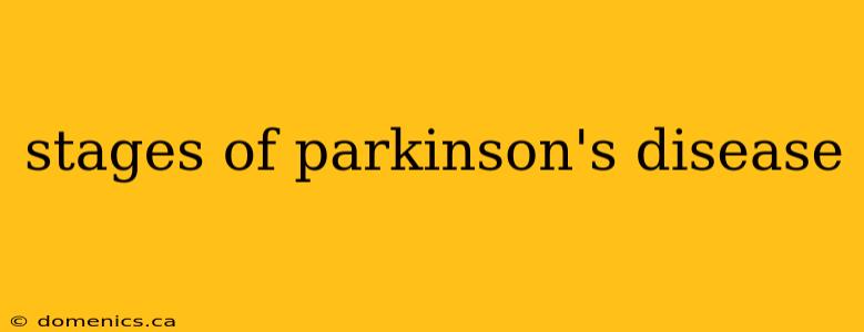 stages of parkinson's disease