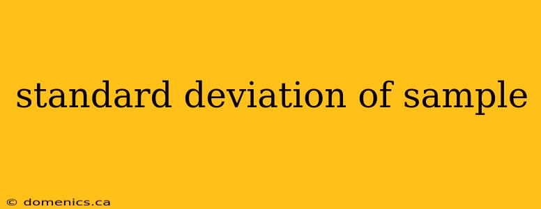 standard deviation of sample