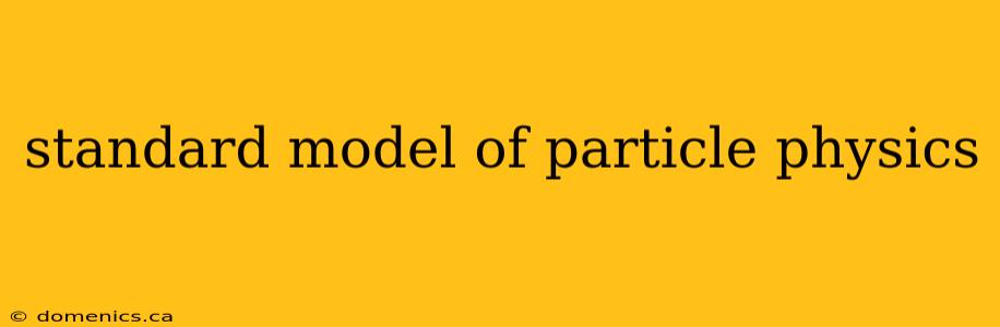 standard model of particle physics