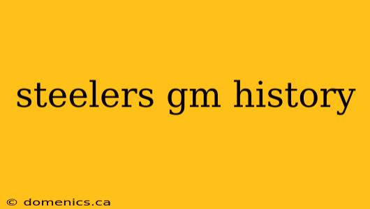 steelers gm history