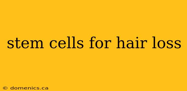 stem cells for hair loss