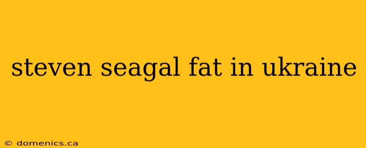 steven seagal fat in ukraine