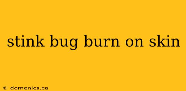 stink bug burn on skin