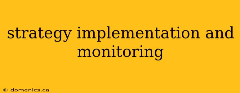 strategy implementation and monitoring