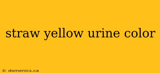 straw yellow urine color