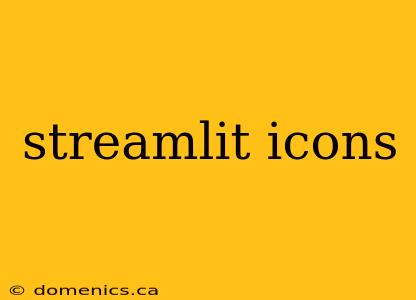 streamlit icons
