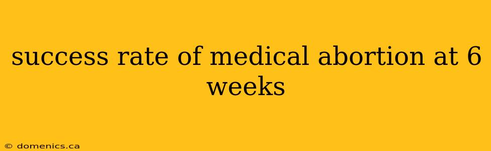 success rate of medical abortion at 6 weeks